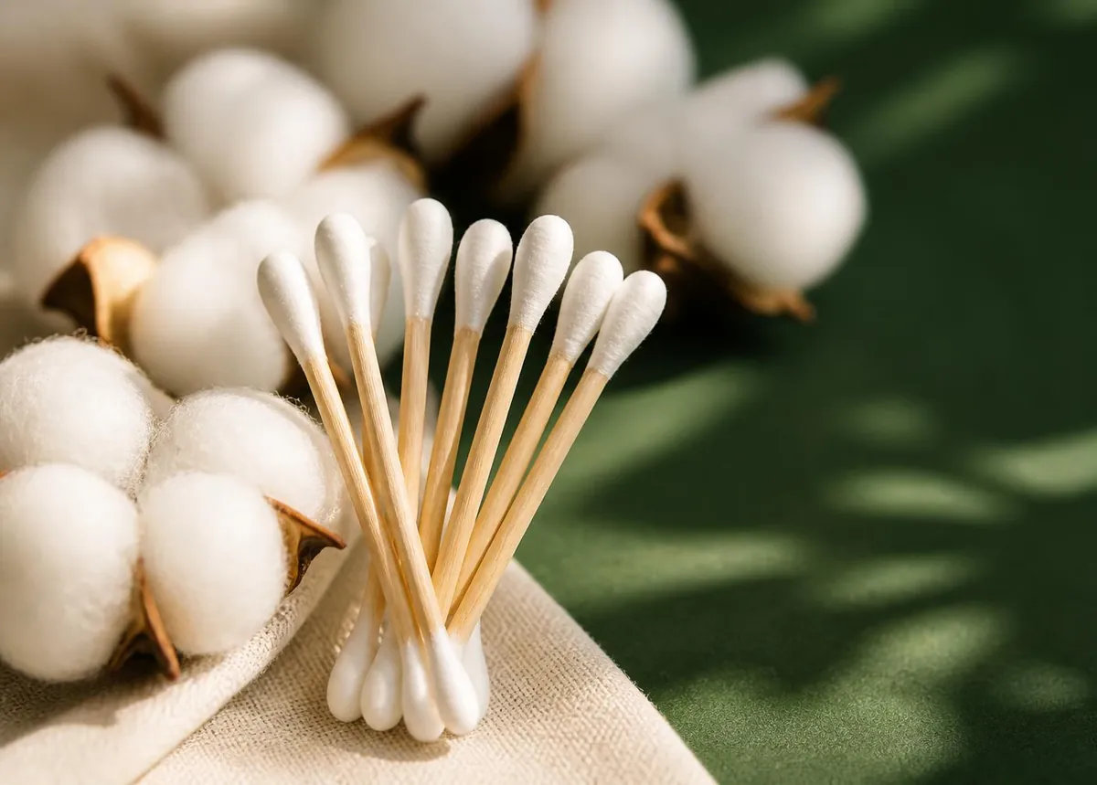 Bamboo Ear Buds manufactured by GreenLife Bamboo